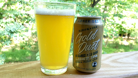 Lonerider Gold Dust Light IPA 3.9% ABV 95 calories 2.8 carbs