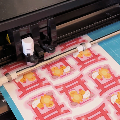 Printing and Cutting Kokkok stickers