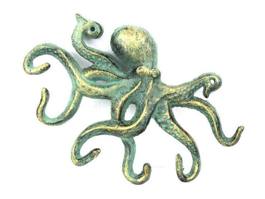 Aged White Cast Iron Octopus Hook 11 – The Laughing Crab Gallery