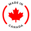 Red and white Made in Canada Logo