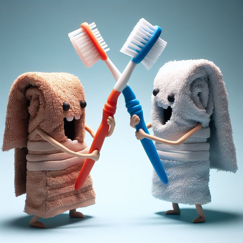 washcloth and towel duel