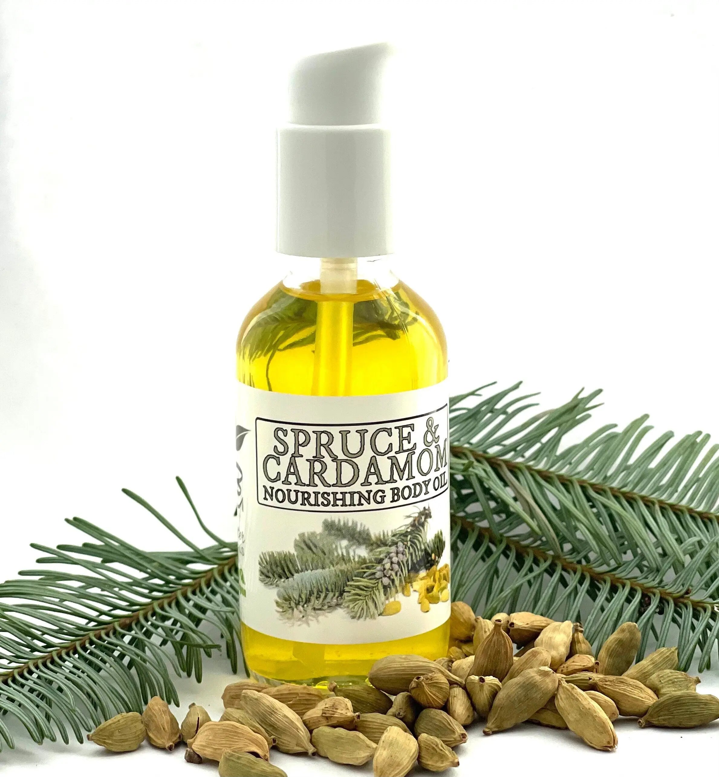 Spruce & Cardamom Body and Bath Oil-Rainwater Botanicals