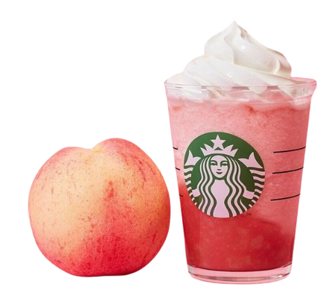 Starbucks Love and Peach Frappuccino