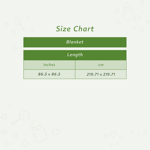 blanket size chart