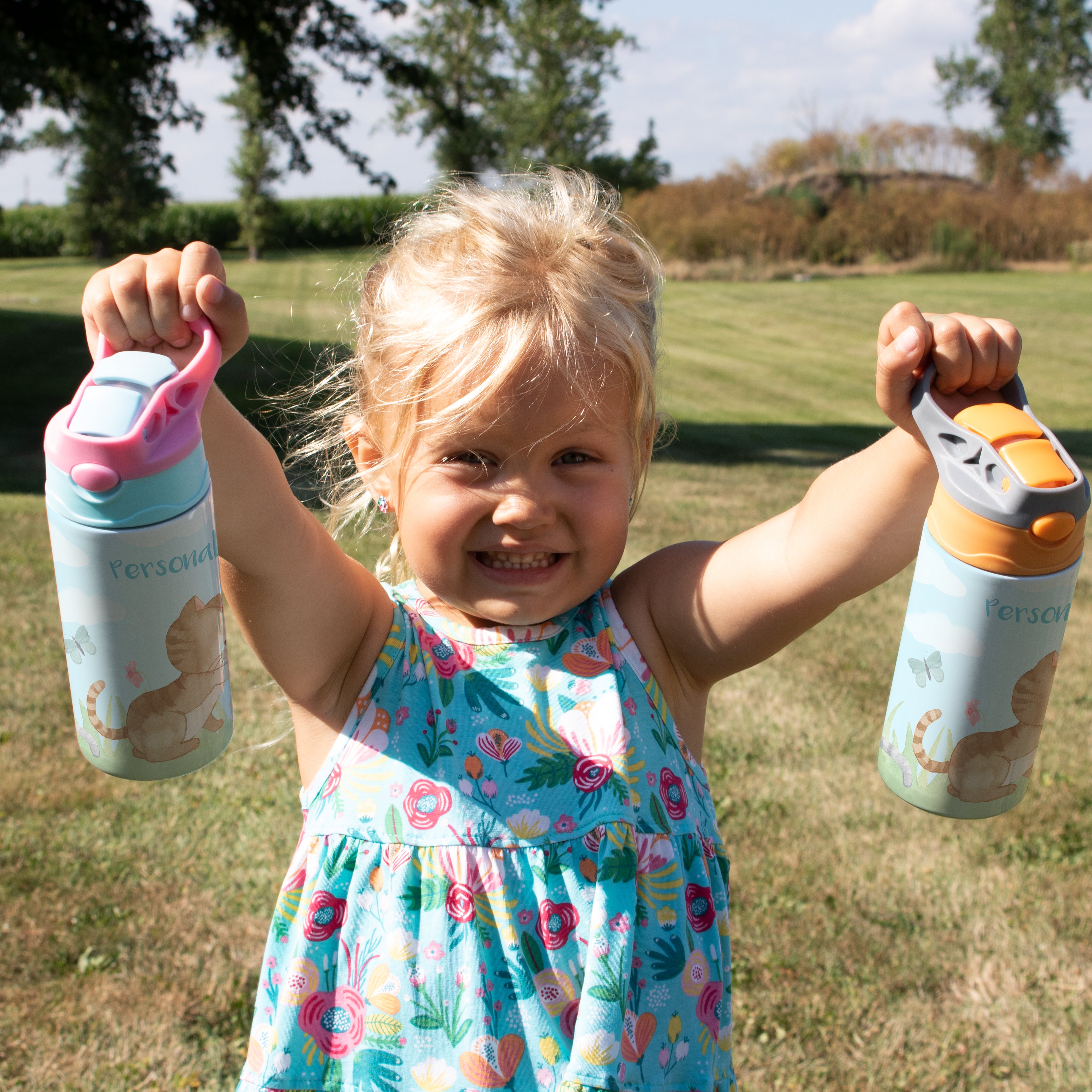 Personalized Kids Water Bottle 12 oz - Name