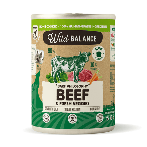 Comida natural lata de ternera para perro Wild Balance