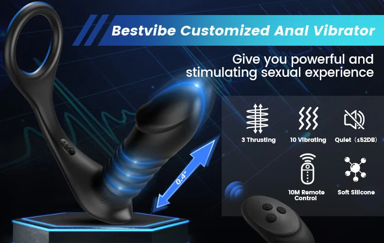 Quusvik Vibrating Cock Ring with Remote Control for Anal Stimulation Gay Toy2