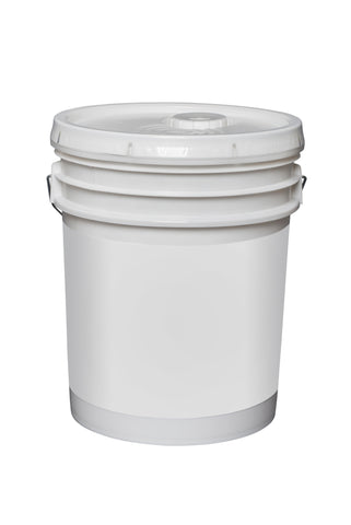 White 5-gallon plastic bucket