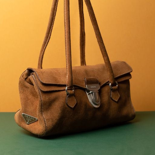 Prada Camel Suede Bag – Vintage Findings