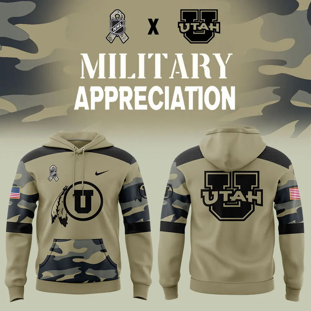 Premium Utah Utes Football 3D All Over Print Merch – Limited Edition Utah Military Appreciation Hoodie Set – Unique Gift For Utah Fan