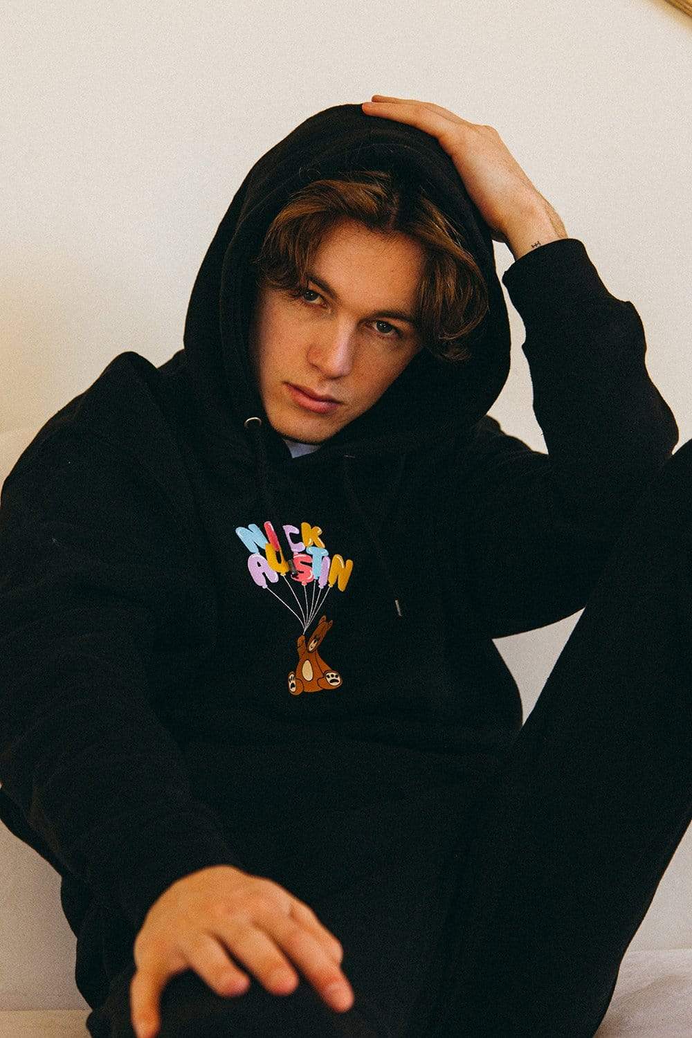 teddy bear hoodie black