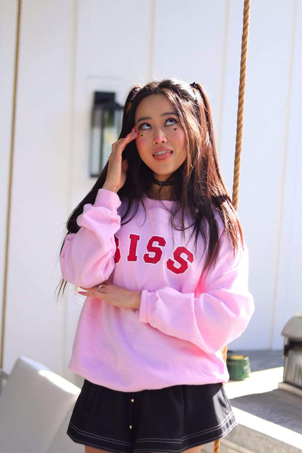 Stephanie Soo Signature 'BISS' Light Pink Crewneck - Fanjoy