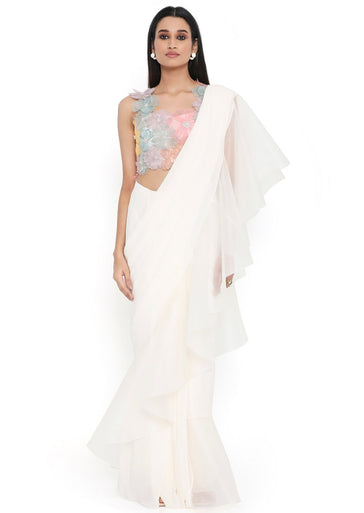 Buy shyamlata Ready to Wear Lehenga Saree Georgette Skirt Pre-Draped Dupatta  for Women