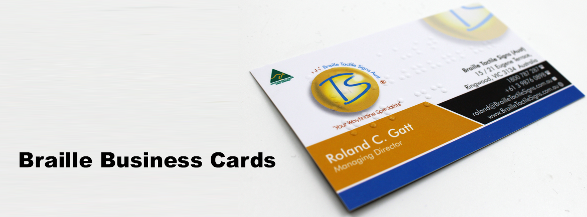 BTS (Aust) Braille Business Cards