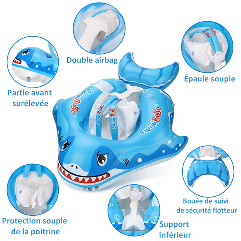 Vicloon Bouee Bebe,Bouee pour Bebe avec Pare Soleil+1 Gonfleur,Bouée  Piscine Bébé avec auvent Amovible,Aide Bébé à Apprendre à Nager,pour Bebe  de 8 à 24 Mois : : Jeux et Jouets