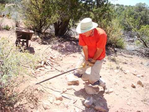 Collecting at the Sedona Sunrise claim... no mechanized equipment!