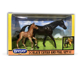Breyer Black Caviar and Foal
