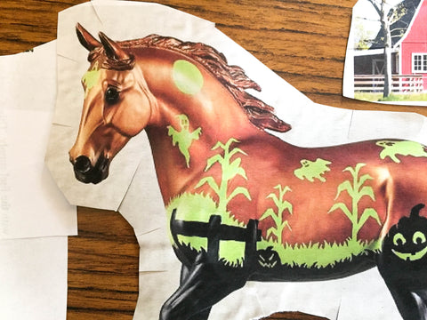 Triple Mountains 2019 Breyer Halloween Horse Pumpkin in progress