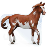 CollectA 1:12 Sorrel Pinto Mustang Stallion Disco'd for 2017