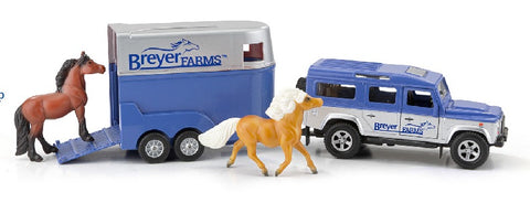 Breyer Land Rover & Tag-Along Trailer with Horses at Triple Mountain