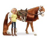 Breyer Boomerang & Abigail 1:12 Scale Set w Tack & Hair Brush at Triple Mountain