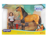 Breyer Spirit and Lucky - 1:12 Scale Set with Hair Brush at Triple Mountain