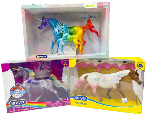 Breyer Unicorn and Horse models for Easter