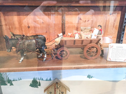 Triple Mountain Donkey Cart in Breyer model horse and carriage exhibit at Skyline Farm