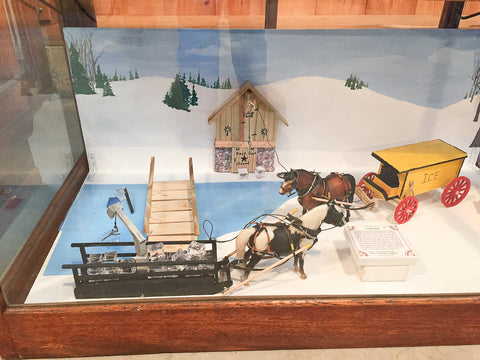 Triple Mountain Breyer Ice Harvesting Display in model horse and carriage exhibit at Skyline Farm