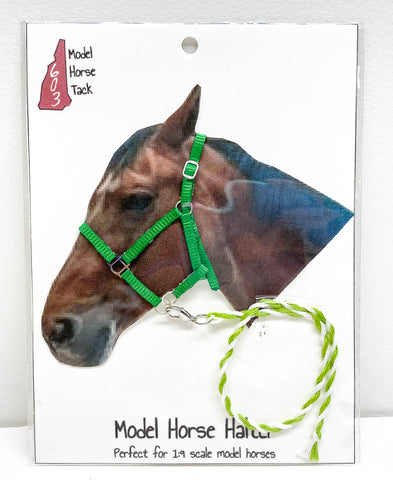 Traditional Size Green Halter by 603 Model Horse Tack