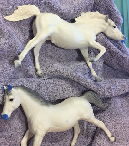 Breyer model horse restoration with bleach - before