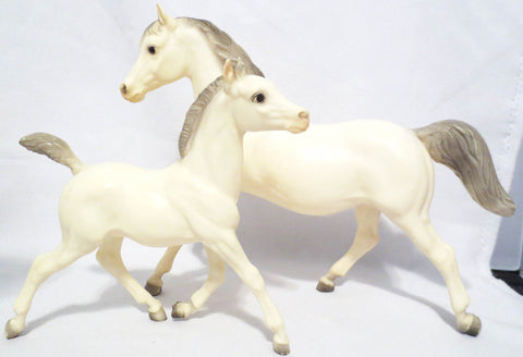 Breyer Running Mare and Foal after restoration