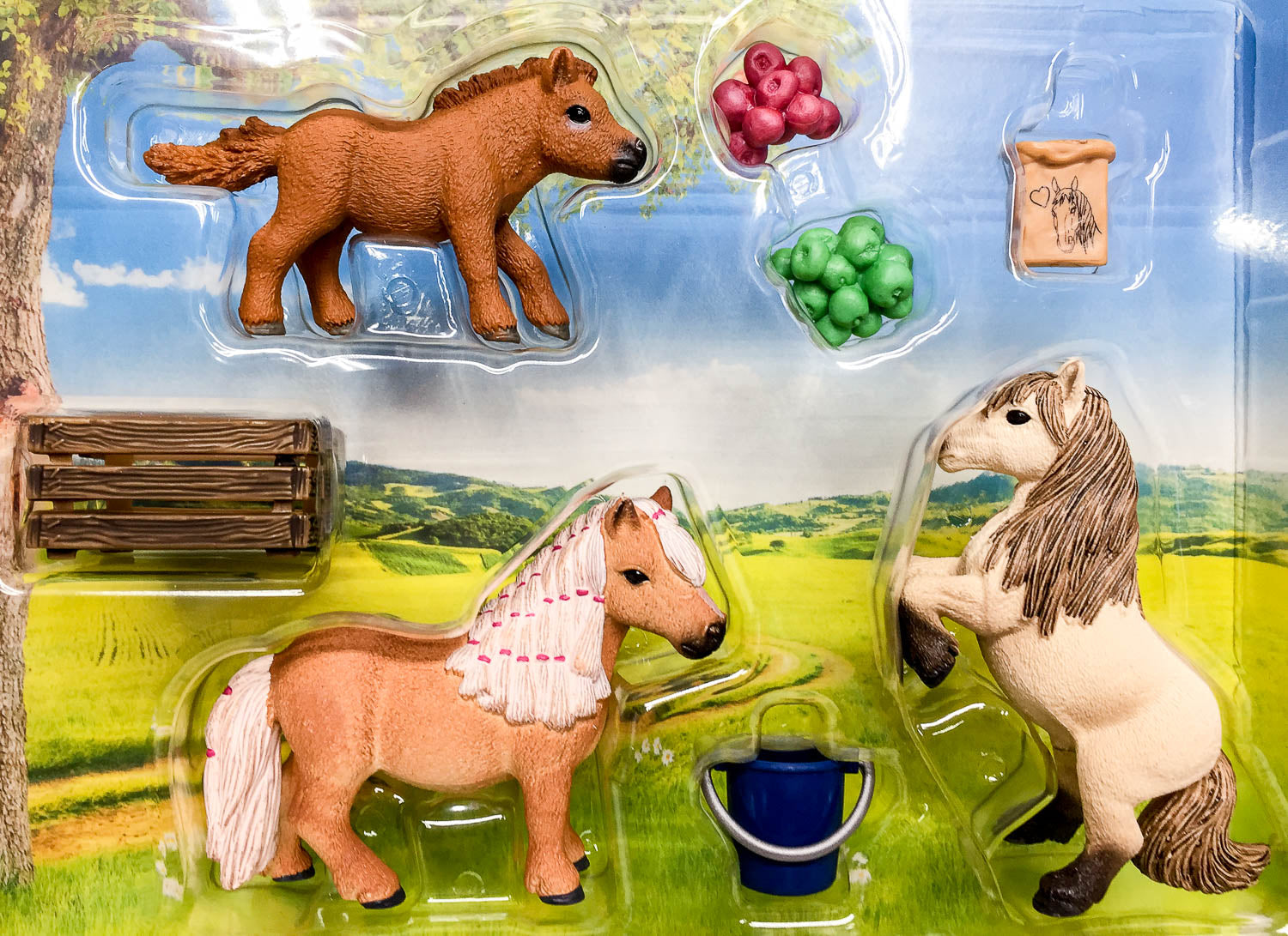 schleich miniature shetland pony family