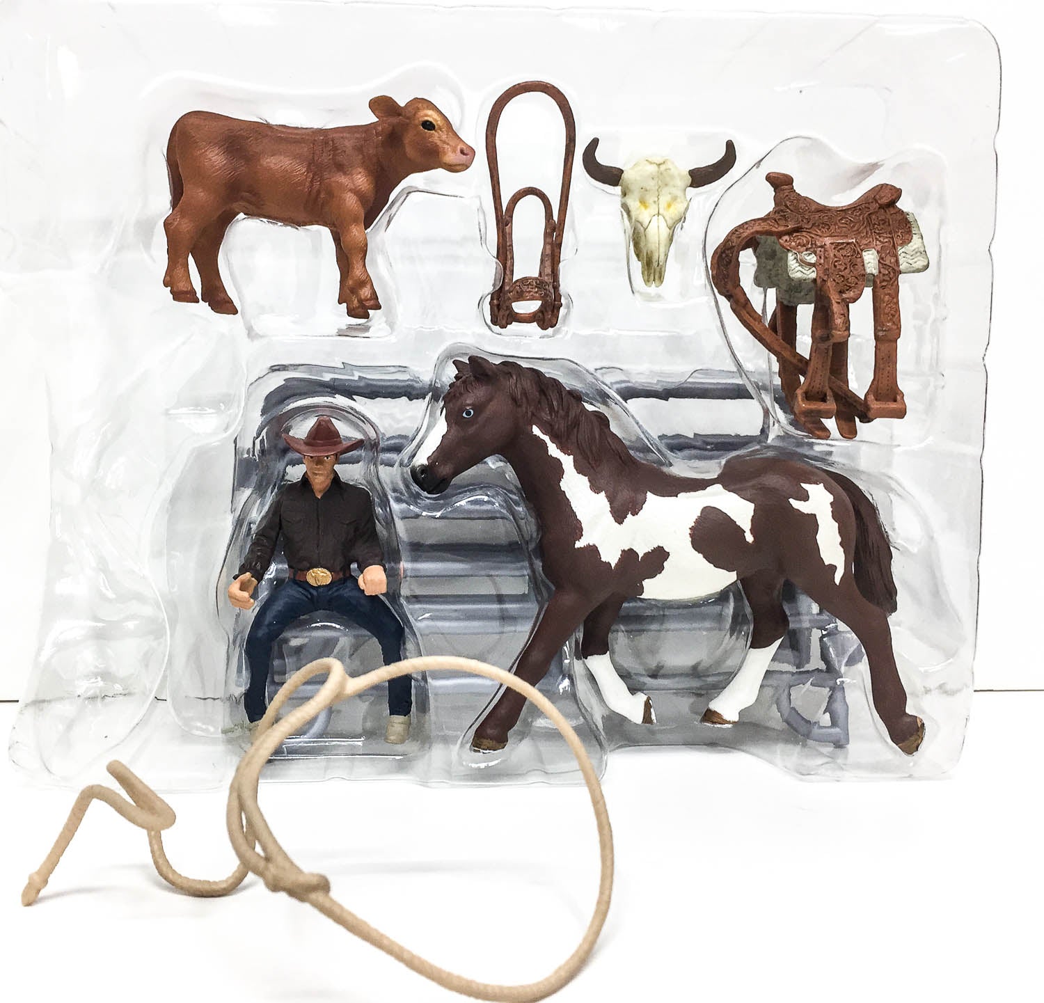schleich cowboy with lasso on horse
