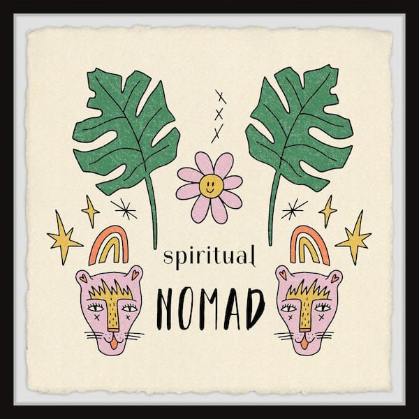 "Spiritual Nomad" by Marmont Hill Framed Typography Art Print 32 in. x 32 in.