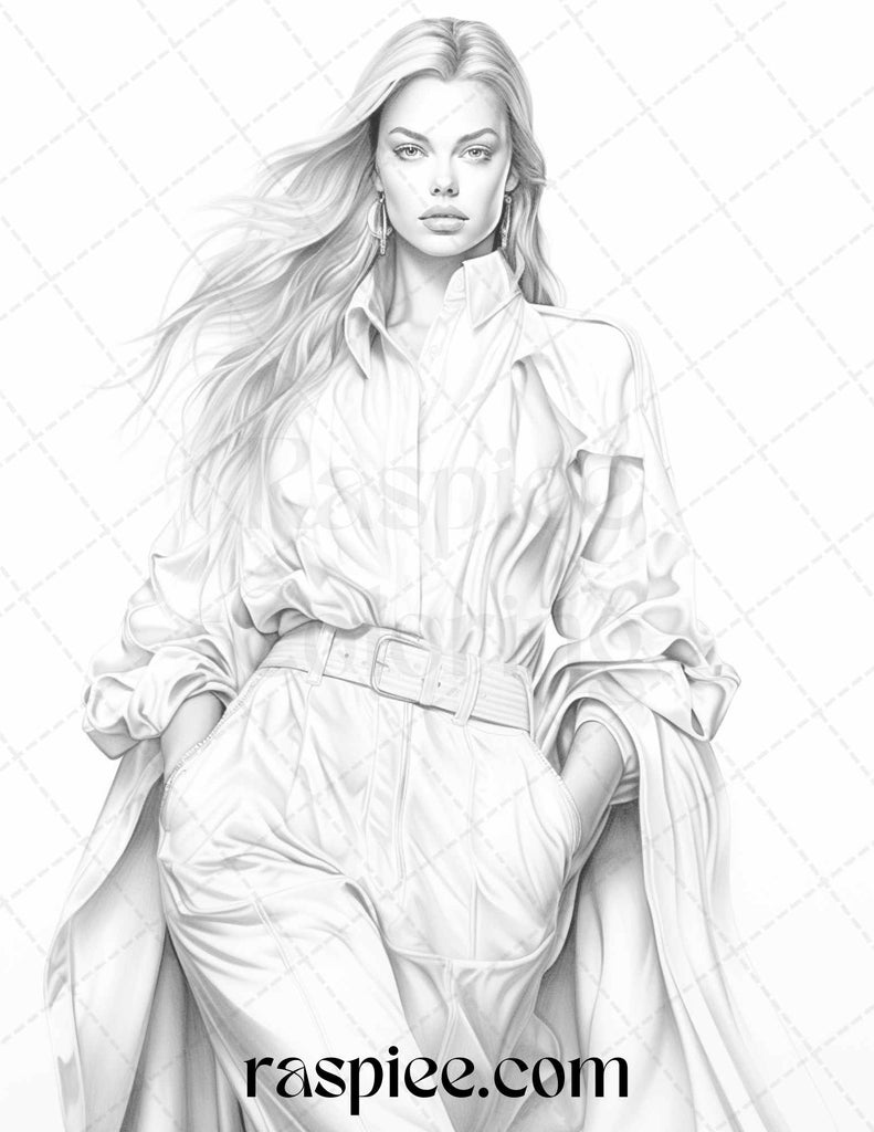 fashion coloring pages for adults