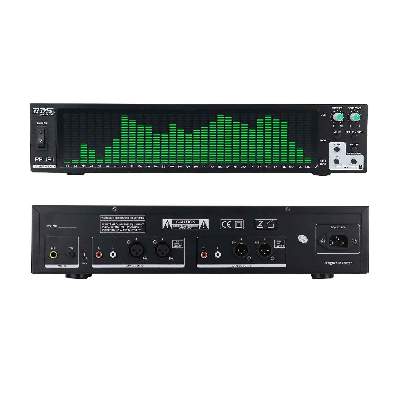 Bds Pp-131 Green Audio Spectrum Analyzer Display 2U Rack Music Spectrum Indicator Vu Meter 31CH Real Time Frequency Level Display CKO3_V3XCK74