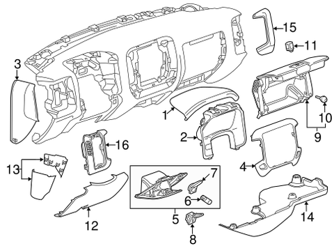 GM Dash Parts Diagram