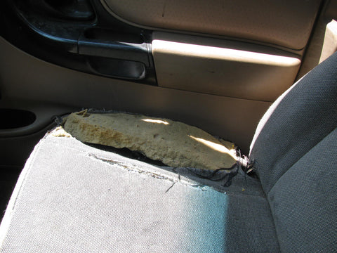 Damaged passenger seat in Ford Ranger