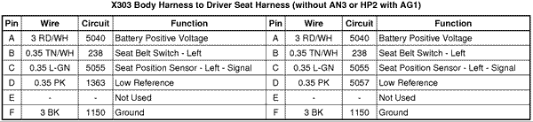 GM Seat Wiring Information