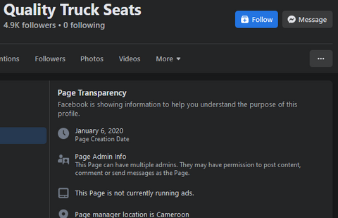 Facebook Page Transparency