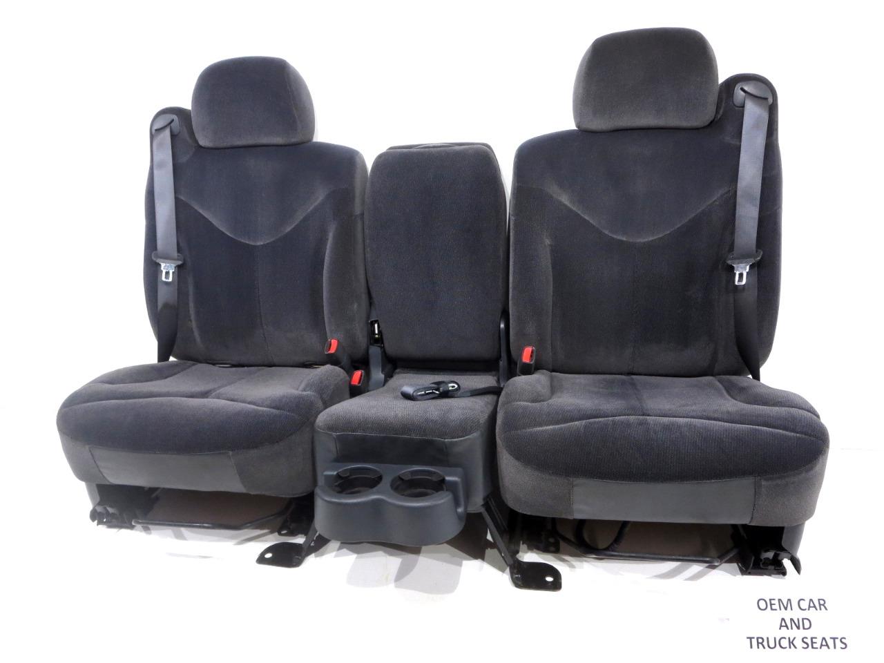 Replacement Gm Silverado Tahoe Suburban Oem Charcoal Cloth Front Seats 1999 2000 2001 2002 Stock 0443i