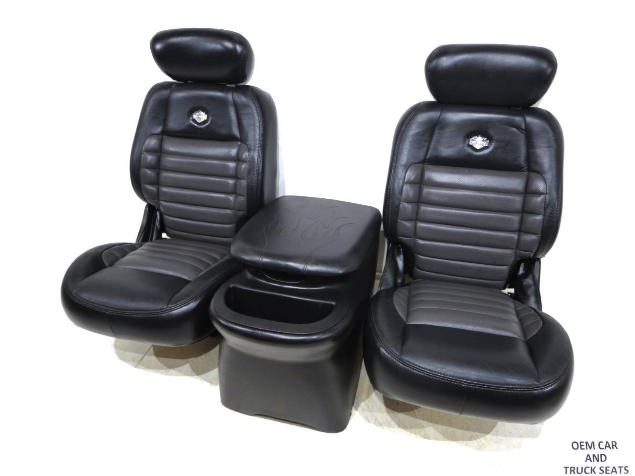 Ford F 150 Harley Rear Leather Bucket Seats 1997 2000 2001 2002 2003