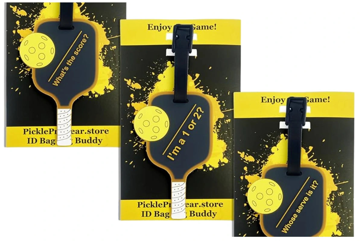 Fun pickleball bag tag
