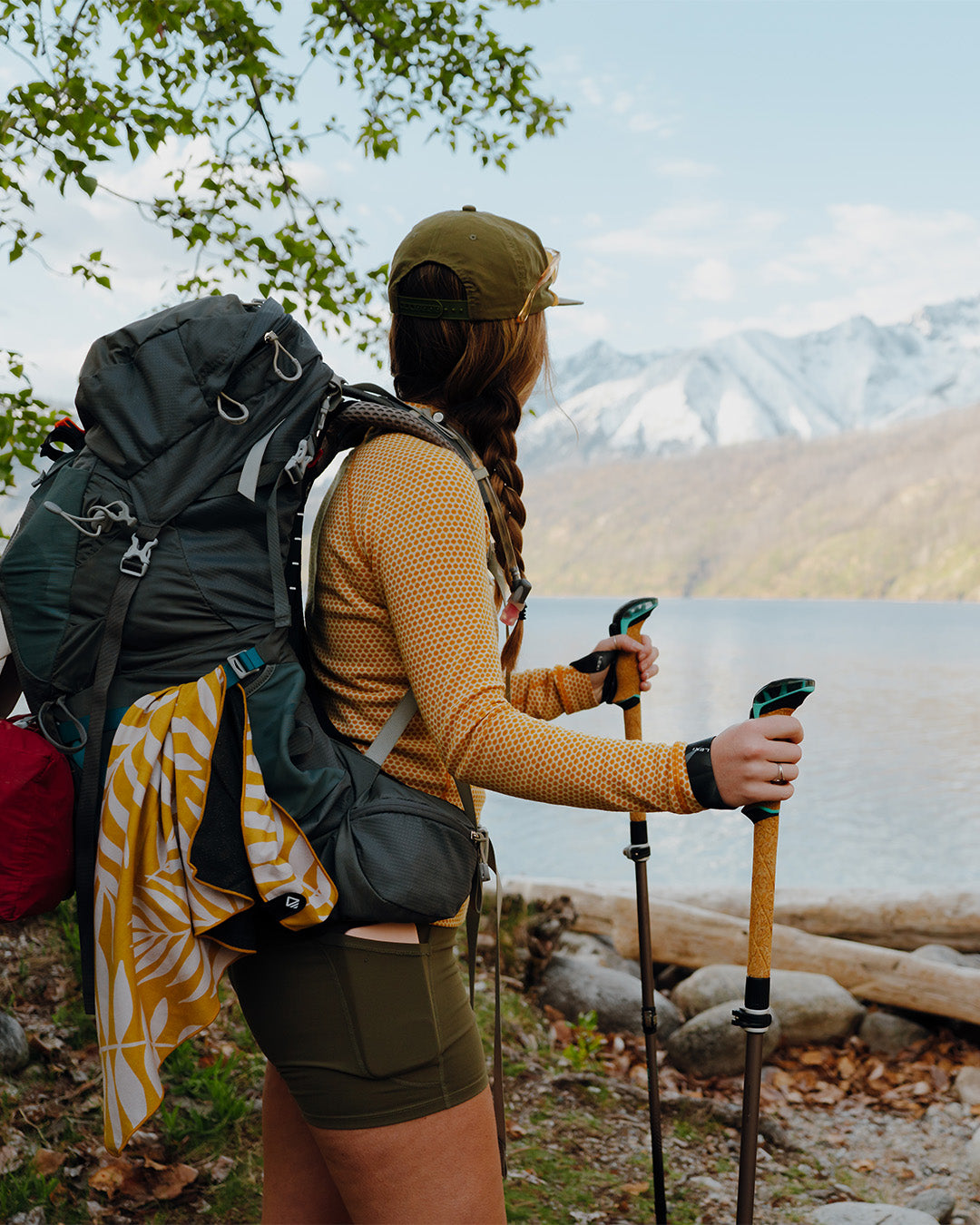 Adventure photographer, @evangelea, ready for a backpacking trip.