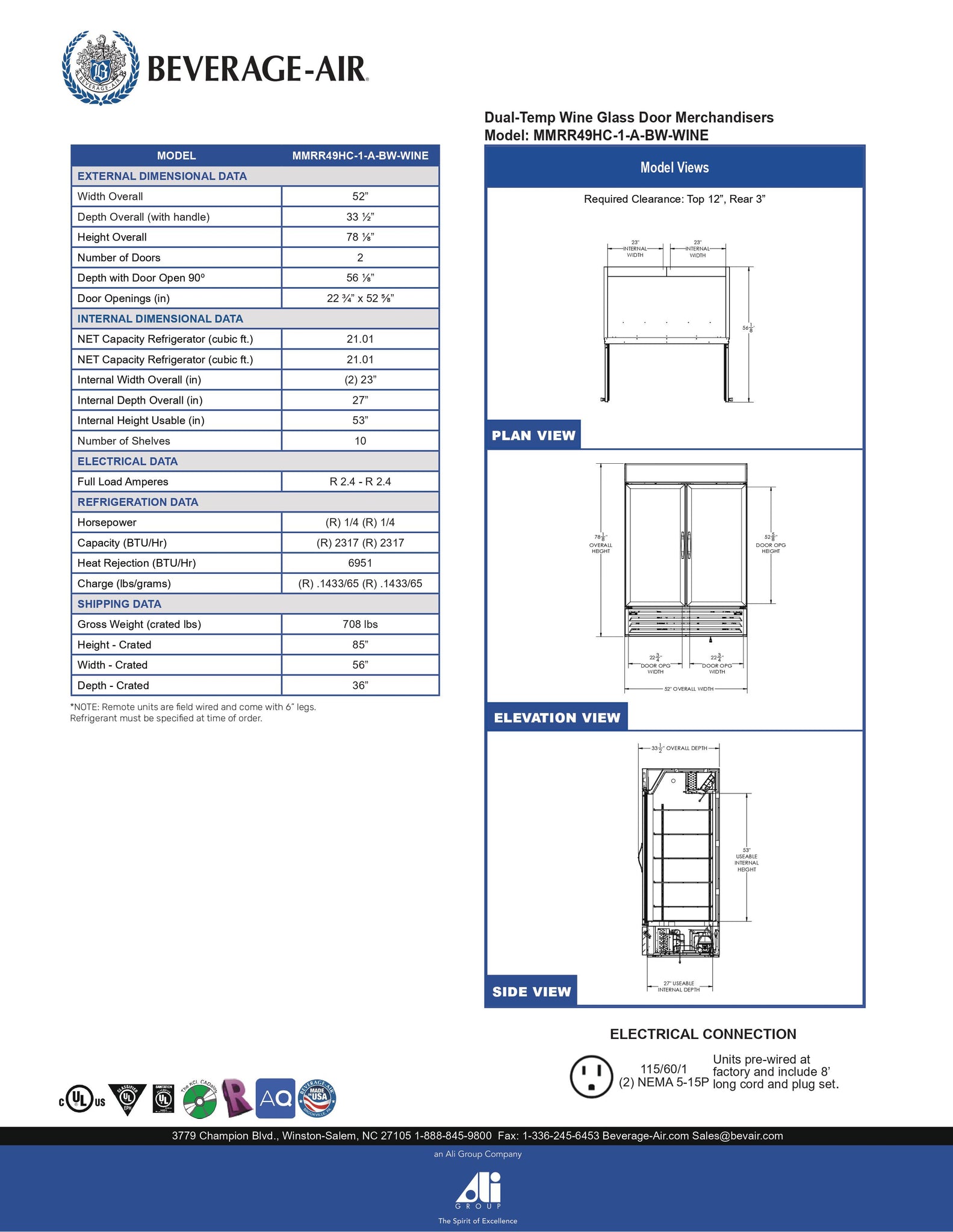 Beverage-Air MMF12HC-1-W-IQ 25" MarketMax IQ Series One Section Glass Door Merchandiser Freezer in White