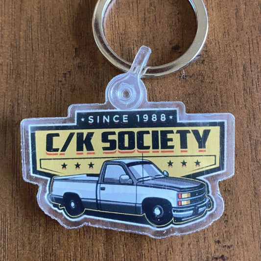 C/K Society OBS Lowered GMC Chevy Extended Cab Keychain