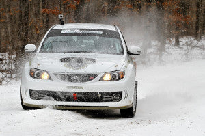 Subaru Rally Car in Snow