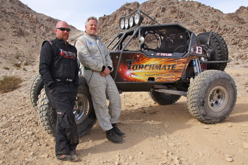 JT Taylor and Doug Nagy next to Torchmate Tubeshark Ultra4 Crawler