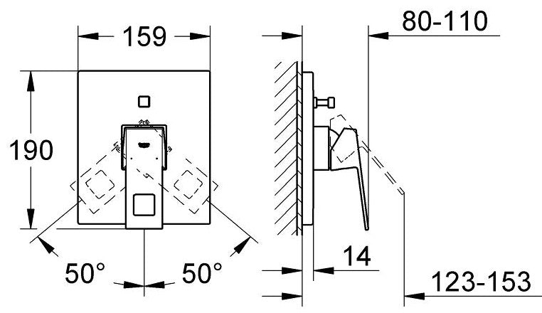 Змішувач для ванни GROHE Eurocube 19896000